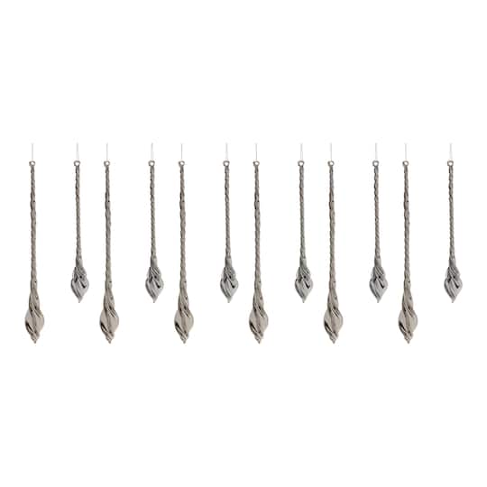 Swirl Black Drop Ornament Set
